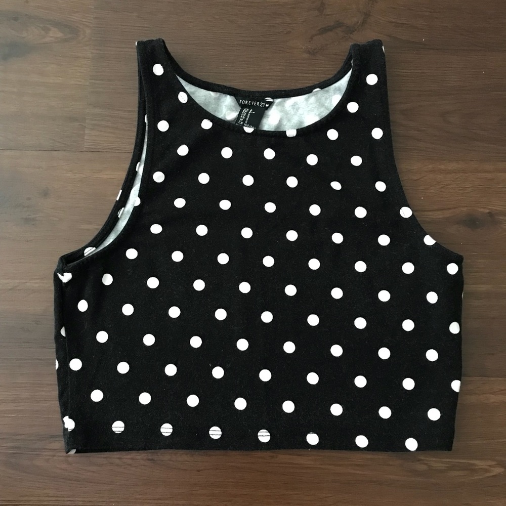 Polka dot crop top